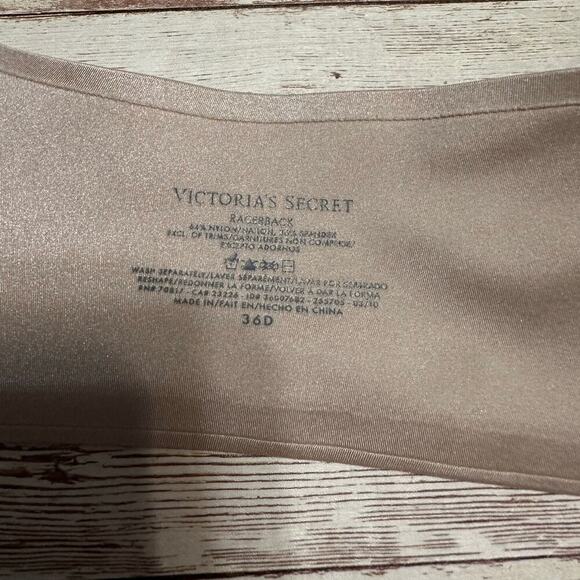 Victoria's Secret Racerback Bra Women's Size 36D Wire Neutral Front Close - Picture 3 of 5